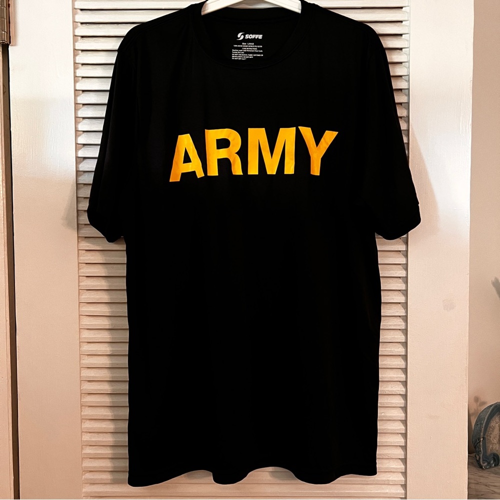 Soffe Men's Black Army T-Shirt EUC